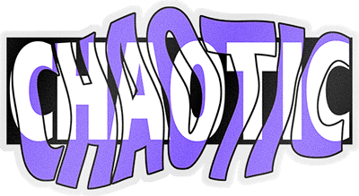 sticker that says chaotic